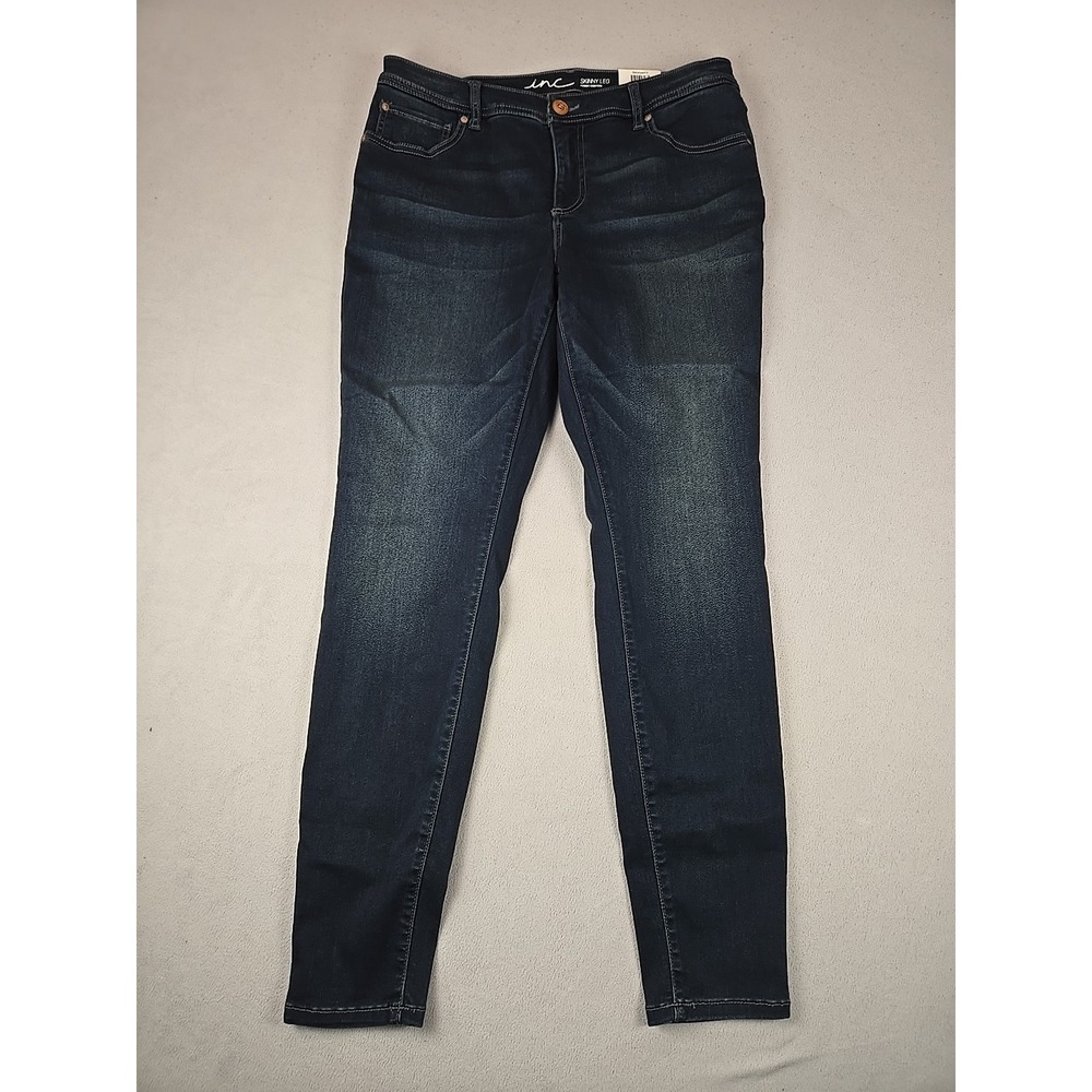 Inc Plus Tummy‎ Control Mid Rise Skinny Leg Cosmo Wash Denim Size 14W